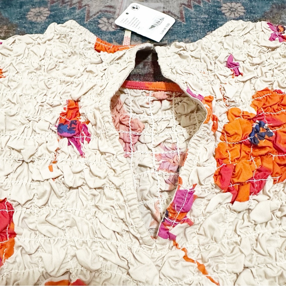 NWT Free People• Carino Printed crop top size XS - Picture 6 of 7